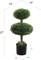 2.5ft Artificial Double Boxwood Topiary Tree - Lifelike Design, Potted in Black Planter, Ideal for Home, Office & Outdoor Decor - All-Season Use, Floral Home by Artificial Flowers